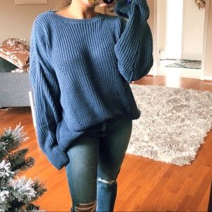FROSTY Blue knit sweater